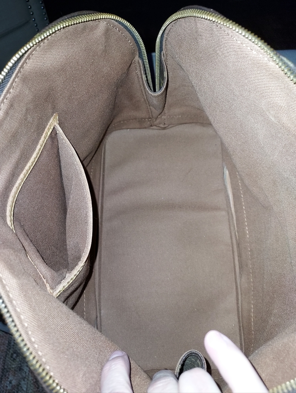 Louis Vuitton Monogram Alma Satchel in Brown and Tan - Picture 4 of 9